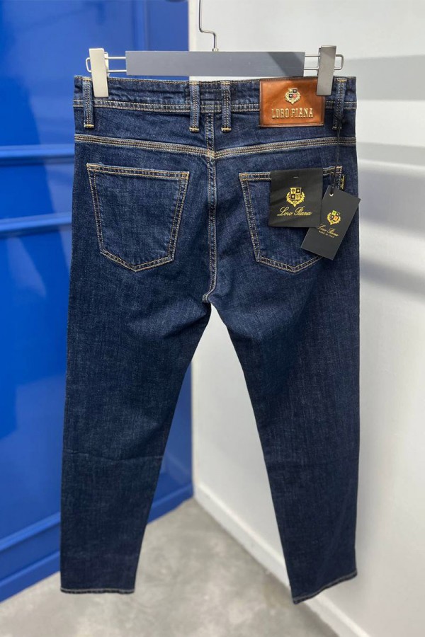 Мужские джинсы тёмно-синего цвета Loro Piana batal