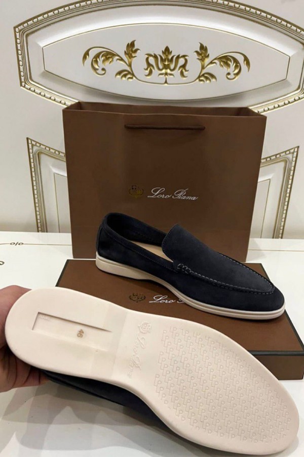 Мужские замшевые лоферы Loro Piana Summer Walk