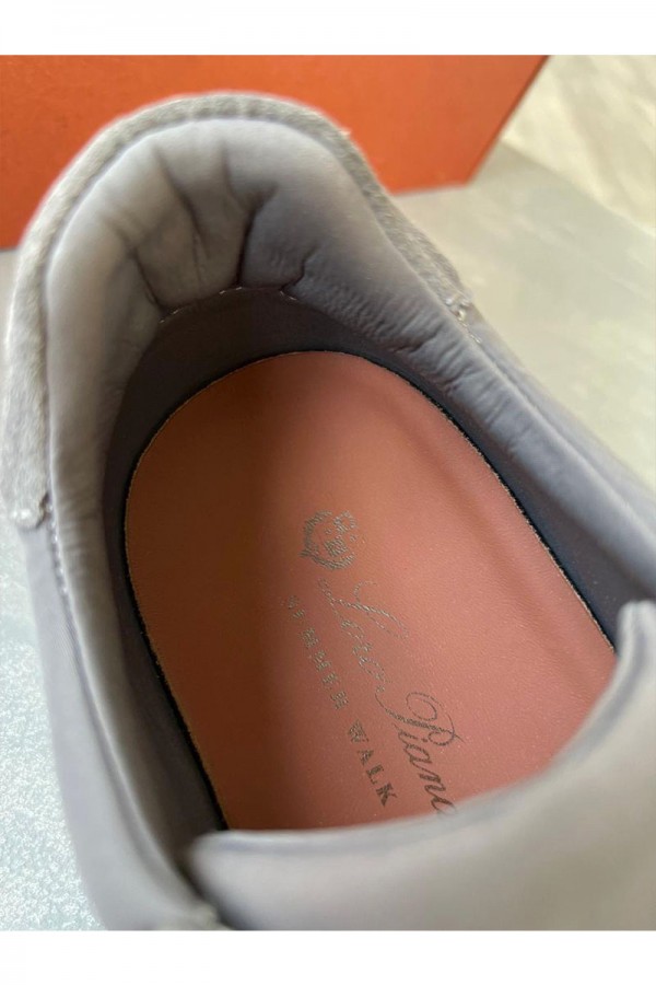 Замшевые кроссовки Loro Piana Week End Walk - Grey