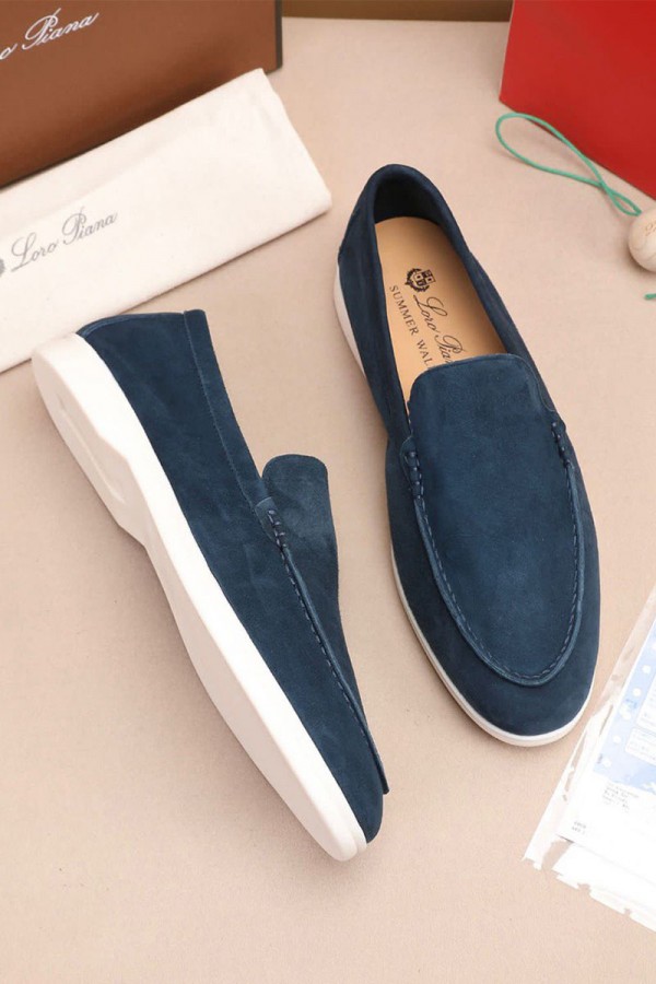 Мужские замшевые лоферы Loro Piana Summer Walk