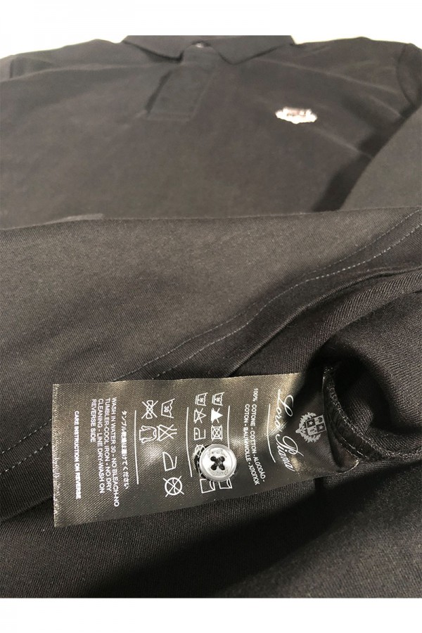 Поло с длинным рукавом Loro Piana logo-embroidered - Black