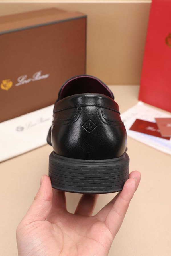 Кожаные лоферы Loro Piana Travis - Black