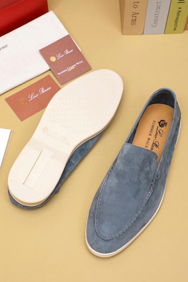 Мужские замшевые лоферы Loro Piana Summer Walk