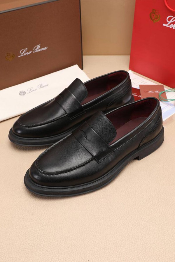 Кожаные лоферы Loro Piana Travis - Black