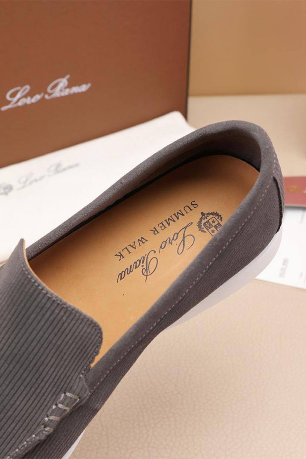 Мужские лоферы Loro Piana Summer Walk - Grey