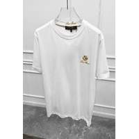 Футболка белого цвета Loro Piana logo-embroidered