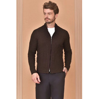 Кашемировый свитер Loro Piana Premium zip-up - Brown