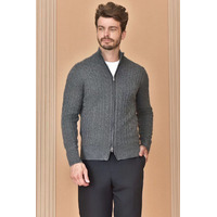 Кашемировый свитер Loro Piana Premium zip-up - Dark Grey