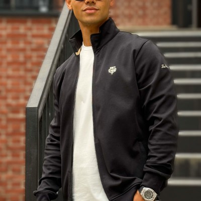 Кофта на молнии Loro Piana logo-embroidered - Black