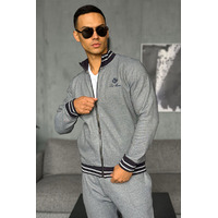 Кофта на молнии Loro Piana logo-embroidered - Blue / Grey