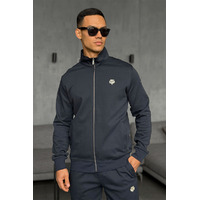 Кофта на молнии Loro Piana logo-embroidered - Navy