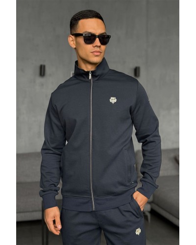 Кофта на молнии Loro Piana logo-embroidered - Navy