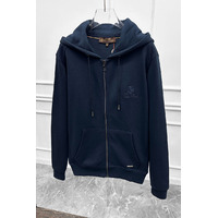 Кофта на молнии Loro Piana logo-embroidered - Navy