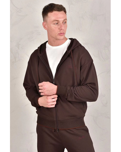 Кофта на молнии Loro Piana Premium signature logo - Brown