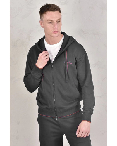 Кофта на молнии Loro Piana Premium signature logo - Grey