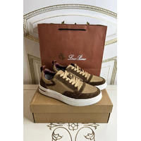 Комбинированные кроссовки Loro Piana Newport - Brown