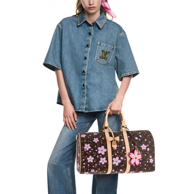 Дорожная сумка Louis Vuitton x Takashi Murakami Keepall Bandoulière 45x22 см