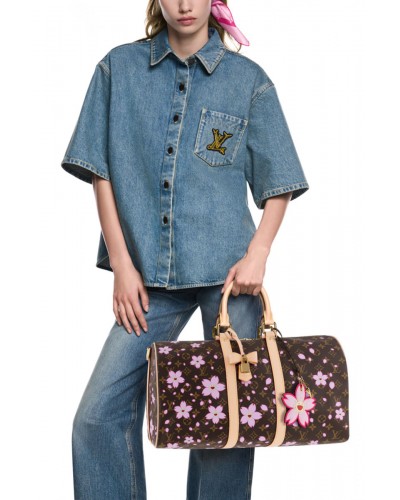 Дорожная сумка Louis Vuitton x Takashi Murakami Keepall Bandoulière 45x22 см