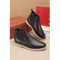 Кожаные ботинки с мехом Loro Piana