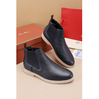 Кожаные ботинки с мехом Loro Piana