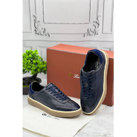 Кожаные кроссовки Loro Piana Tennis Walk - Navy