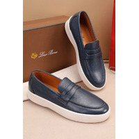 Кожаные лоферы Loro Piana Summer Walk - Navy