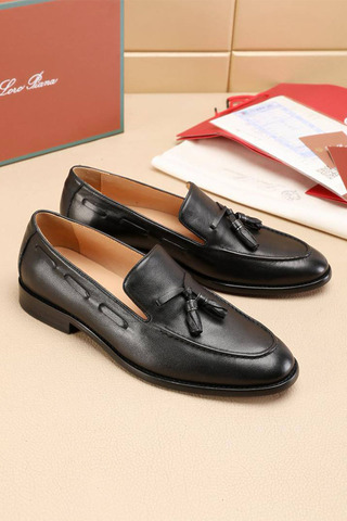 Кожаные лоферы Loro Piana tassel - Black