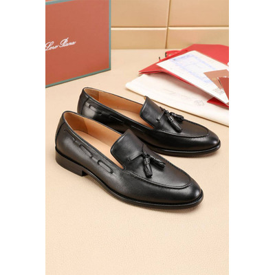 Кожаные лоферы Loro Piana tassel - Black