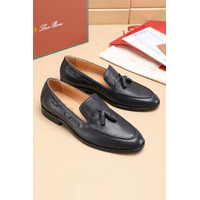 Кожаные лоферы Loro Piana tassel - Navy