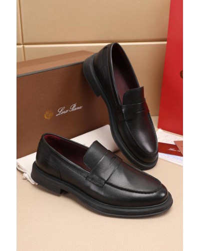Кожаные лоферы Loro Piana Travis - Black