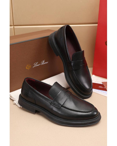 Кожаные лоферы Loro Piana Travis - Black