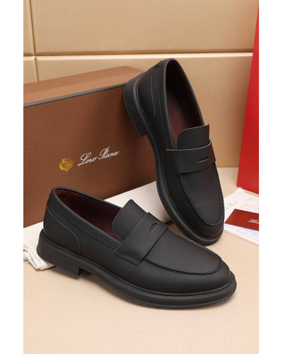 Кожаные лоферы Loro Piana Travis - Black