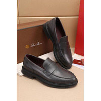 Кожаные лоферы Loro Piana Travis - Grey