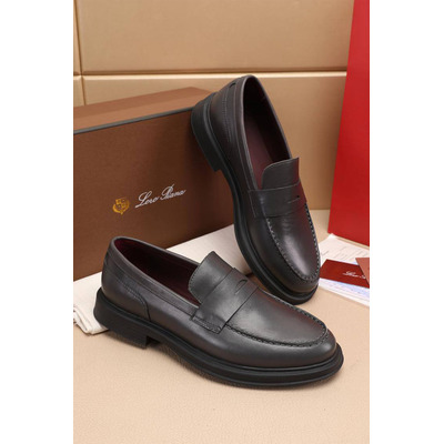 Кожаные лоферы Loro Piana Travis - Grey