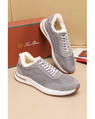 Кроссовки с мехом Loro Piana Week End Walk Evo