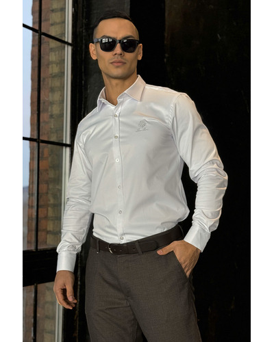 Мужская белая рубашка Loro Piana