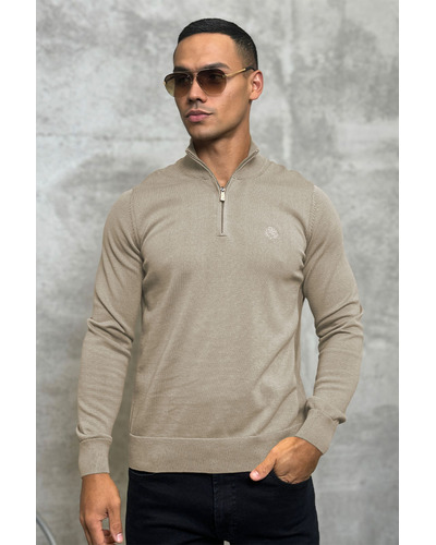 Мужская кофта Loro Piana zip neck - Beige