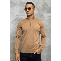 Мужская кофта Loro Piana zip neck - Brown