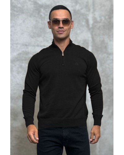Мужская кофта Loro Piana zip neck - Black