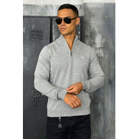 Мужская кофта Loro Piana zip neck - Grey