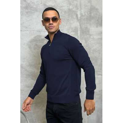 Мужская кофта Loro Piana zip neck - Navy