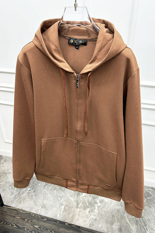Мужская кофта на молнии Loro Piana - Brown