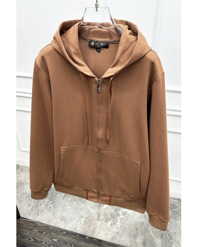Мужская кофта на молнии Loro Piana - Brown