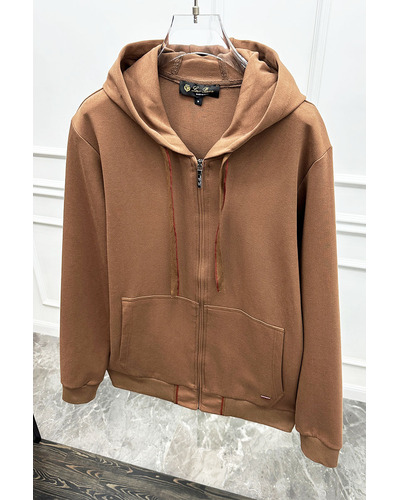 Мужская кофта на молнии Loro Piana - Brown