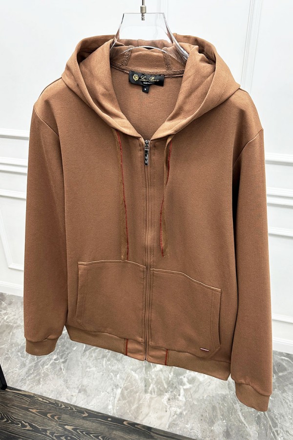 Мужская кофта на молнии Loro Piana - Brown