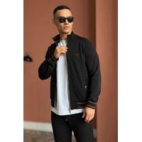 Мужская кофта на молнии Loro Piana monogram - Black