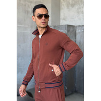 Мужская кофта на молнии Loro Piana monogram - Brown