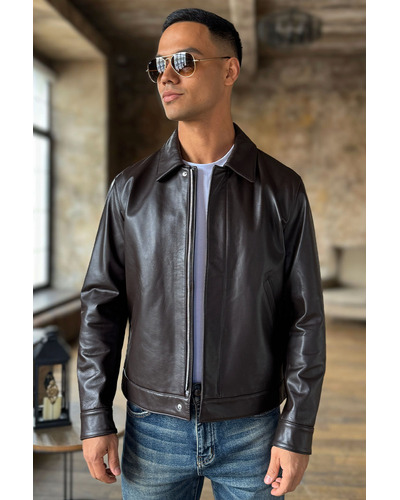 Мужская кожаная куртка Loro Piana Premium