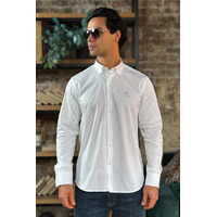 Мужская рубашка Loro Piana logo-embroidered - White