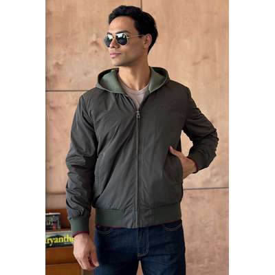 Мужская ветровка Loro Piana зелёного цвета